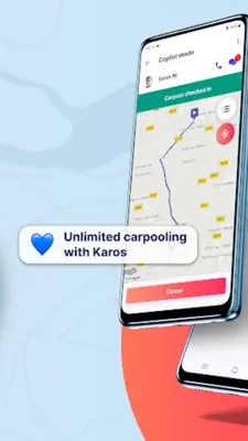 Karos daily carpool commuting android App screenshot 1